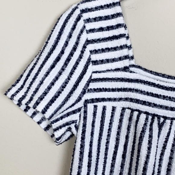 Lucky Brand Blue White Striped Square Neck Top Size M - Picture 5 of 5